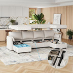 Huatean Home 114.17" Modular Sectional Sofa, 6 Seat Modular Couch - Image 3