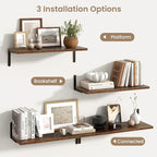 Fun Memories Deep Floating Shelves, 24W x 8D Floating Shelves Set of 2 - Image 5