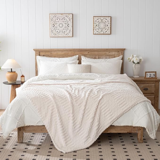 Beige Throw Blanket - Image 3