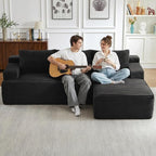 96" Cloud Sectional Couch with L-Shape Chaise, Modular Comfy Sofa Chaise Longue - Image 5