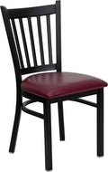 Flash Furniture HERCULES Series Black Vertical Back Metal Restaurant Chair by FlashFurniture