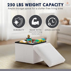 Ornavo Home Small Storage Ottoman, - Image 7