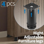 5 Inch Metal Furniture Legs Stainless Steel Adjustable Legs Black Metal Legs - Image 5