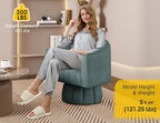 Dewhut Swivel Accent Chair, 360° Swivel Barrel Chair - Image 3