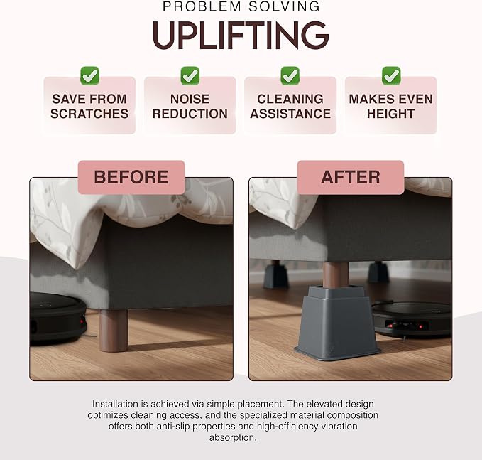 Utopia Bedding Bed Riser, 3 & 5 Inches Adjustable Furniture Risers - Image 6