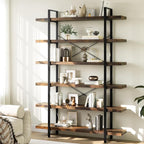 OtterOasis Heavy Duty 6-Tier Industrial Bookcase, 120lbs Shelf Capacity by OtterOasis