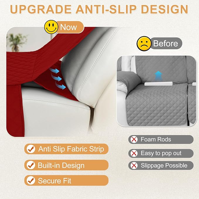HDCAXKJ 100% Waterproof Reclining Sectional Couch Covers L Shape Recliner Sofa - Image 4