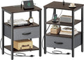 SUPERJARE Nightstand Set of 2, Bed Side Tables by SUPERJARE