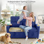 54'' Sleeper Sofa Bed, Convertible Pull Out Couch Futon - Image 6