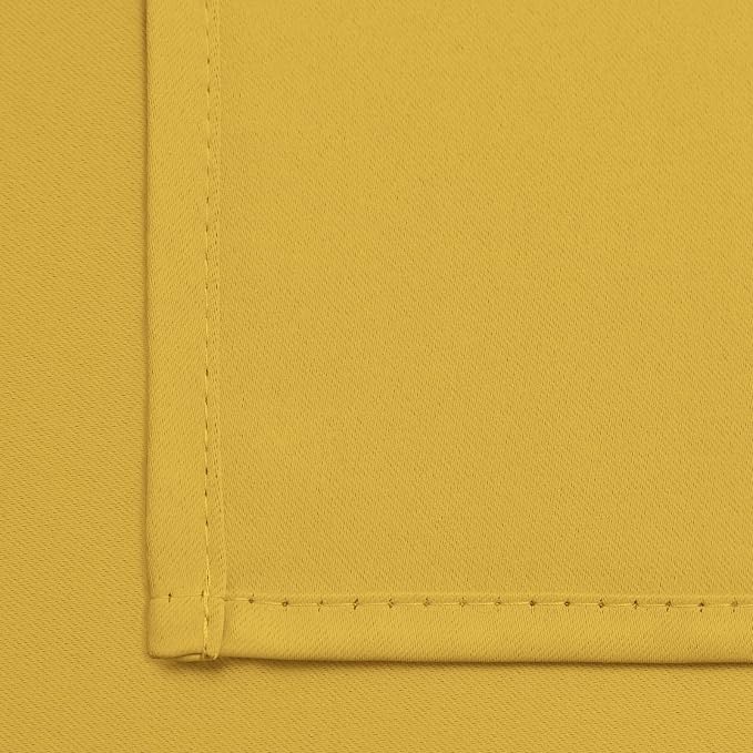 Yakamok Room Darkening Curtains 42x84 inch Long Mustard Yellow-Living Room | 2 - Image 6