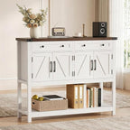 Rustic 47-Inch Wood Coffee Bar Storage Cabinet by Unknown