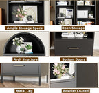 VEXPOR 73" Tall Arched Bookcase - Image 7