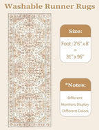 SERISSA 2'6"x8' Washable Non Slip Boho Runner Rug - Image 6