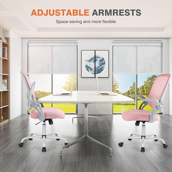 Sweetcrispy Home Office Computer Desk Chair, Ergonomic Mid-Back Mesh Rolling - Image 6