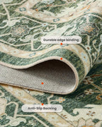 AMADA HOMEFURNISHING 2x3 Washable Entry Rug, Vintage Distress Print Pattern - Image 4