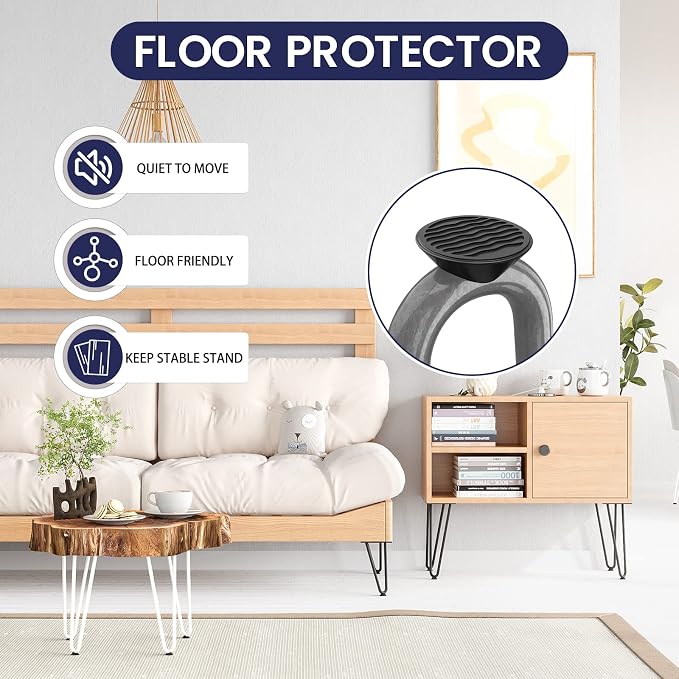 SMARTSTANDARD 8 Inch Heavy Duty Hairpin Furniture Legs, Metal Home DIY Projects - Image 5