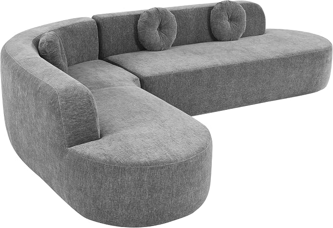 122'' Sectional Curved Sofa Sponge Couch - Image 7