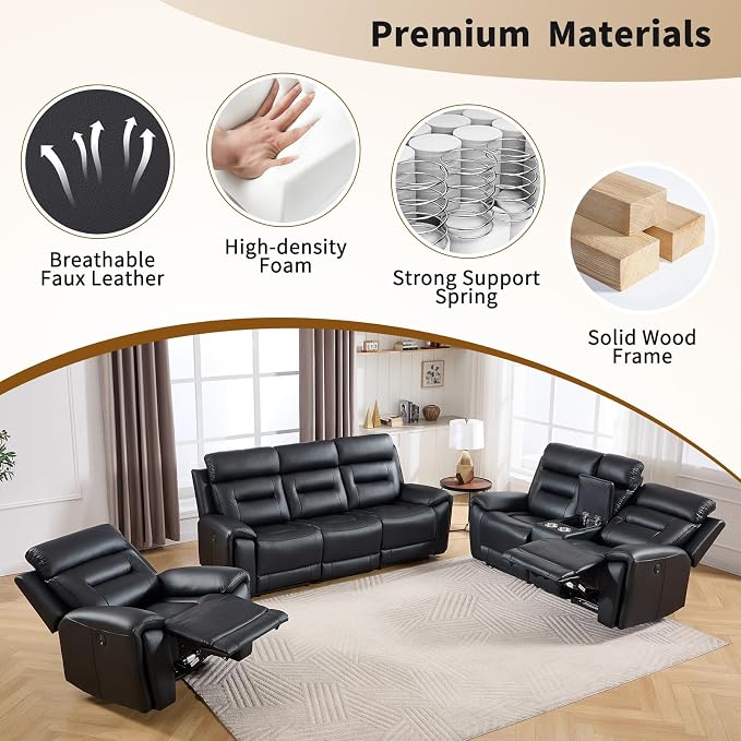 ANJ Power Reclining Loveseat Sofa - Image 7