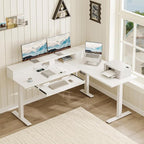 Casaottima 59 Inch Electric L-Shaped Standing Desk - Image 2