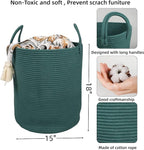 XUANGUO Cotton Rope Laundry Basket Hamper - Image 2