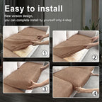 ANARACHON Leather Look Couch Cushion Covers Sofa Seat Slipcovers Sets Couches - Image 6