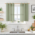 Short Linen Curtains 40 inches Long by LAMIT