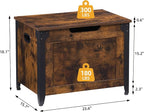 IDEALHOUSE Storage Bench, 23.6" Retro Wooden Storage Chest - Image 3