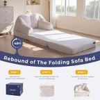MAXYOYO Folding Sofa Bed with Backrest, Boneless Fold Out Couch Bed with Handle - Image 6