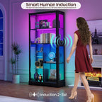 71” Glass Display Cabinet with RGB Light - Image 4
