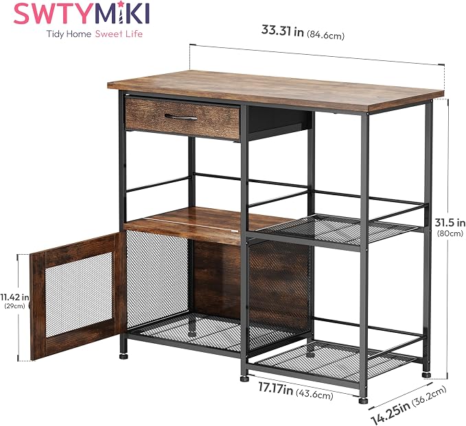 SWTYMIKI 33.31''x14.25'' Coffee Bar Cabinet - Image 2