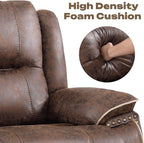 EBELLO Faux Leather Manual Recliner Loveseat, 2 Seater Reclining Sofa Chair - Image 5