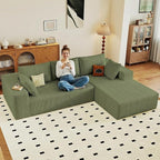 95" Cloud Sectional Couch with L-Shape Chaise, Modular Comfy Sofa Chaise Longue by ODUWA