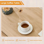 Lerliuo Boho Coffee Tables for Living Room, Rattan Center Table - Image 5