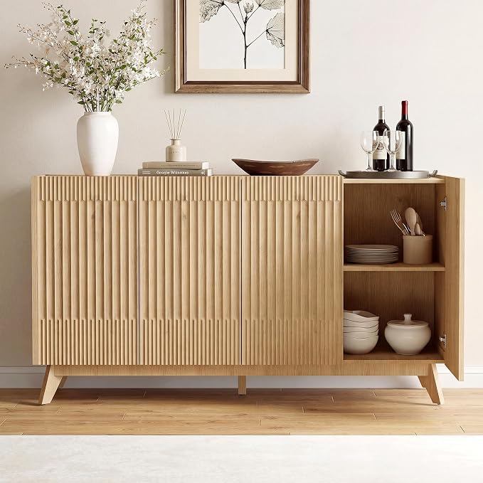 Fatmok 65" Large Sideboard Buffet Cabinet - Image 4
