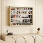 HOMCOM 5-Tier Display Cabinet, Glass Door Cabinet - Image 8