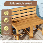 Tangkula 3-in-1 Convertible Bench Picnic Table, Space-Saving Patio Convert A - Image 6