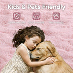 4x6 Pink Fluffy Soft Area Rug Non-Slip - Image 7