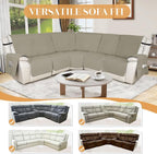 HDCAXKJ 100% Waterproof Reclining Sectional Couch Covers L Shape Recliner Sofa - Image 5