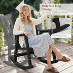 Greesum Set of 2 Outdoor Rocking Chair, 300lbs All-Weather Patio Rocker - Image 4