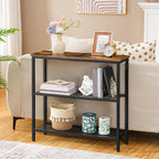 HOOBRO 29.5" Narrow Console Table, 3-Tier Entryway Table, Thin Sofa Table - Image 6