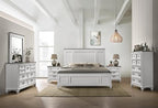 Clelane Wood Bedroom Set with Shiplap Panel Queen Bed, Two Nightstands by RoundhillFurniture