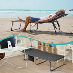 #WEJOY Folding Lounge Chair Outdoor, 5-Position Adjustable Sunbathing Tanning - Image 7