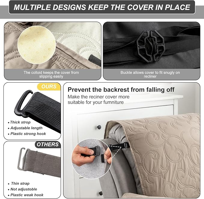 100% Waterproof Recliner Chair Cover, Recliner Chair Covers - Image 6