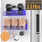 Magnetic Spice Rack for Refrigerator, 2 Pack 100% Metal Strong Magnet Shelf - Image 4