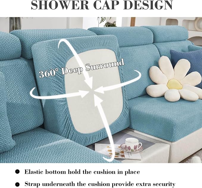 Couch Covers for 2 Cushion Sofa Pet Friendly Couch Cushion Covers Universal - Image 4