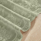 YJ YANJUN Vintage Lace Curtains 24 Inch Length- Boho Short Cafe Curtains - Image 3