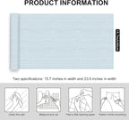 Light Blue Textured Grasscloth Peel and Stick Wallpaper, Waterproof Removable - Image 2