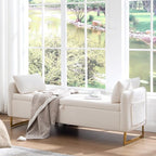 65" Storage Ottoman Bench, Storage Bench - Image 7