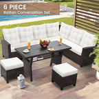 KROFEM 6-Piece Patio Furniture Set, Outdoor Sectional Sofa - Image 6