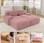 Boneless Sectional Couch, No Assembly Required, 81.8” U Shaped Modular Cloud - Image 9